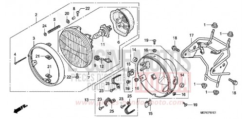 PROJECTEUR (CBF600N/NA) CBF600NA9 de 2009